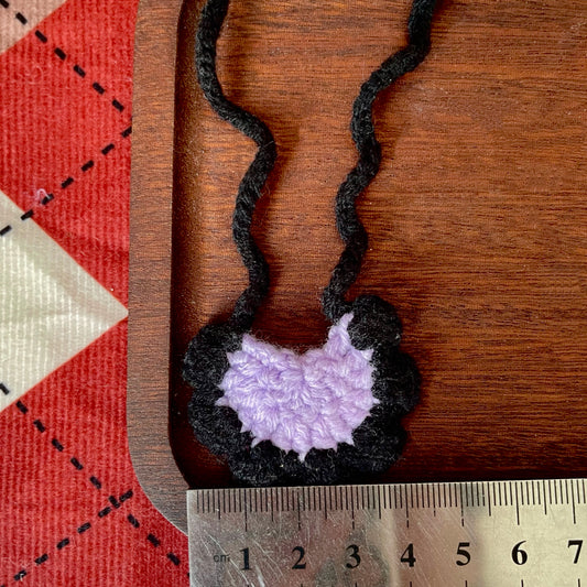 Halloween Knitted Bib for dolls– Orange/Black or Witch Purple/Black