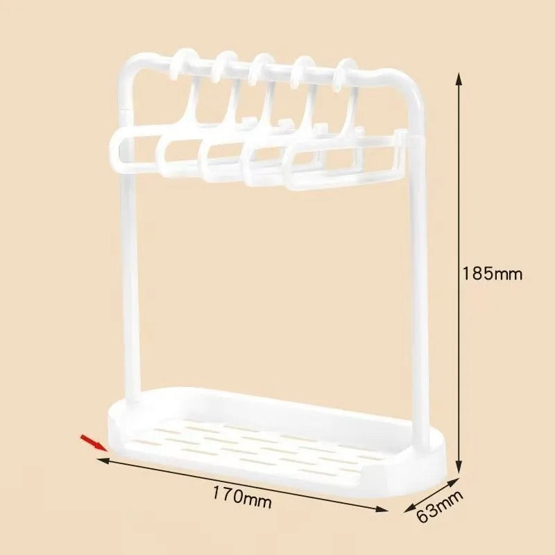 White Clothes Rack with 10 Mini Hangers
