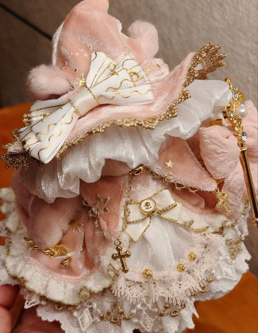 Handmade Witch Apprentice Set for 17cmDolls β Pink/Blue 4-Piece Outfit (Pre-ordder)