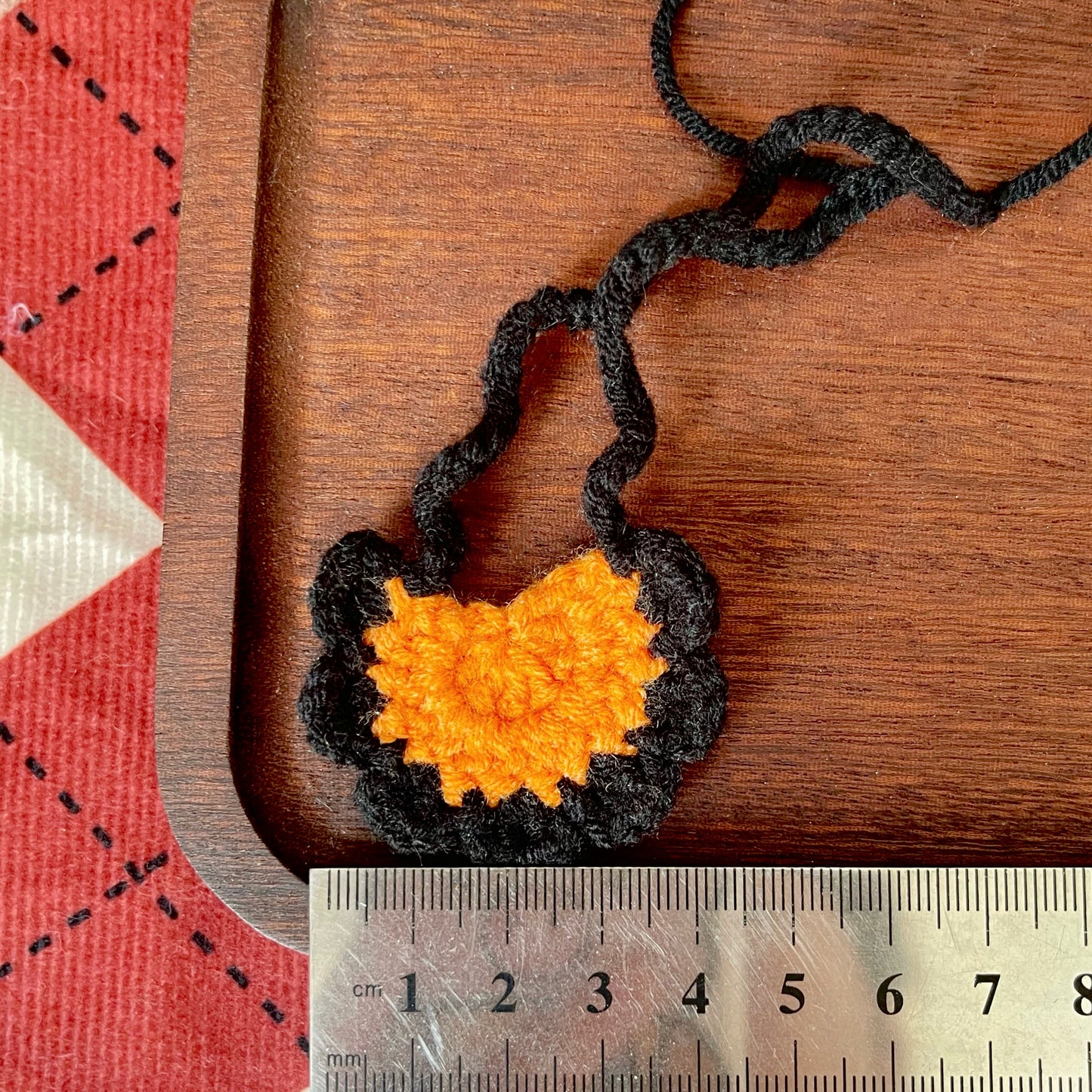 Halloween Knitted Bib for dolls– Orange/Black or Witch Purple/Black