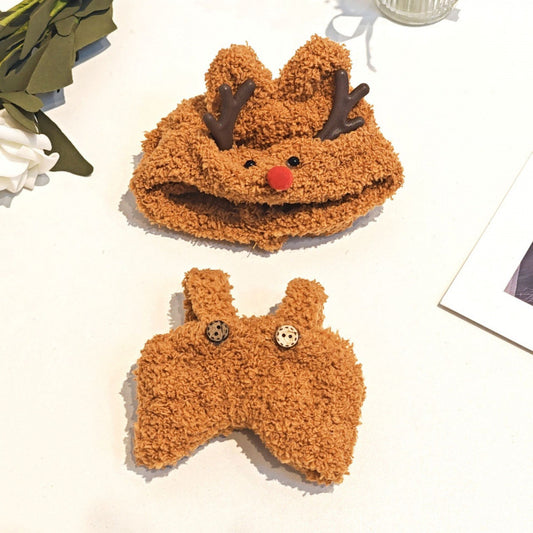 Christmas Reindeer Doll Outfit – Fuzzy Handmade