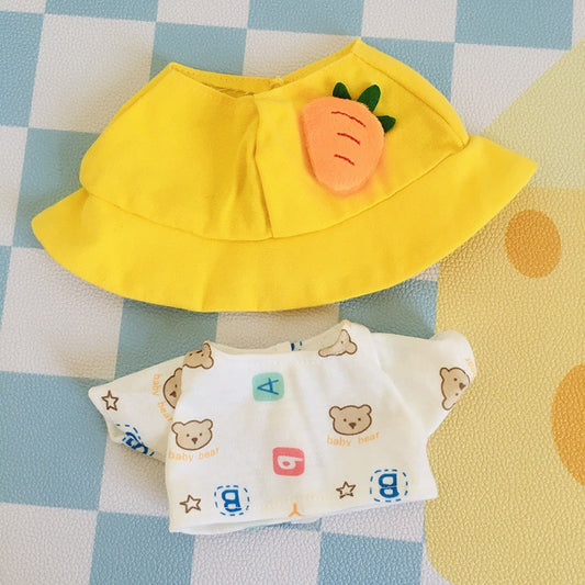 Yellow Hat Baby Doll Outfit – Handmade Kindergarten Style Clothes