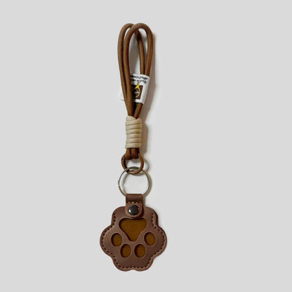 Paw Shaped Leather Pet Hair Keychain – A Tiny Keepsake for Cat & Dog Lovers