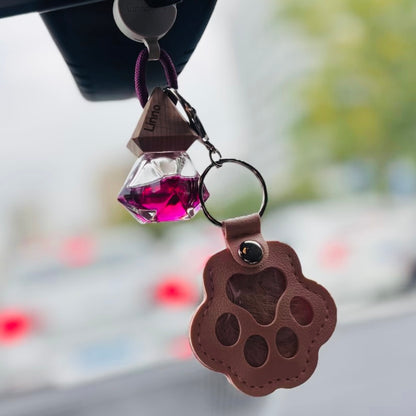 Paw Shaped Leather Pet Hair Keychain – A Tiny Keepsake for Cat & Dog Lovers