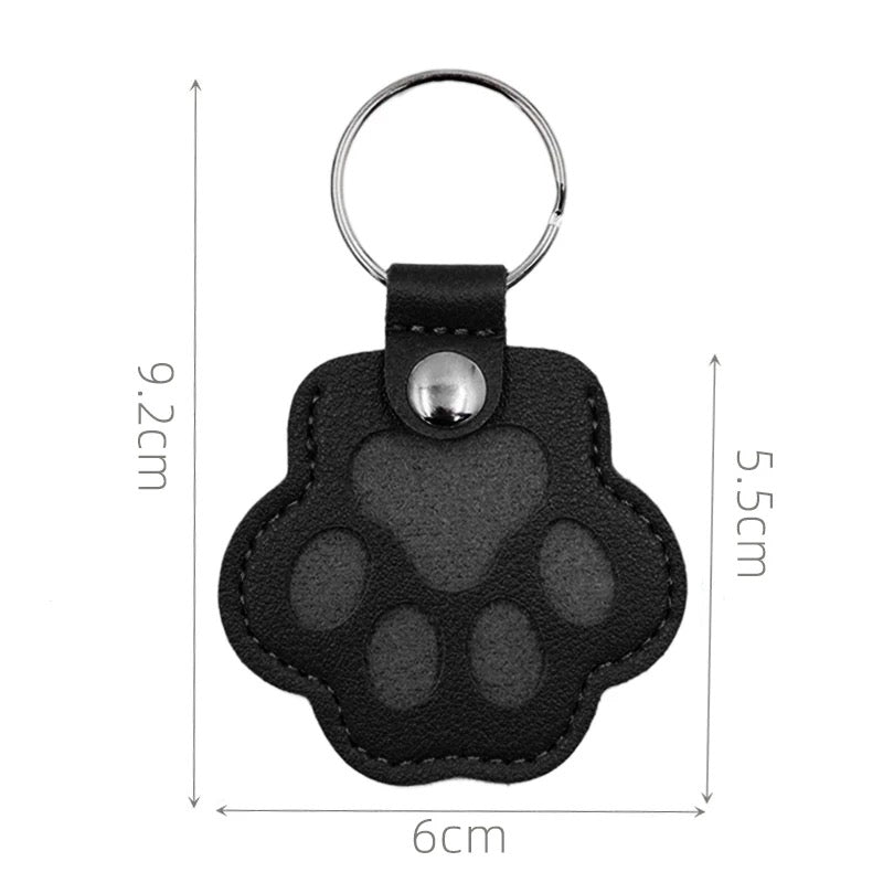 Paw Shaped Leather Pet Hair Keychain – A Tiny Keepsake for Cat & Dog Lovers